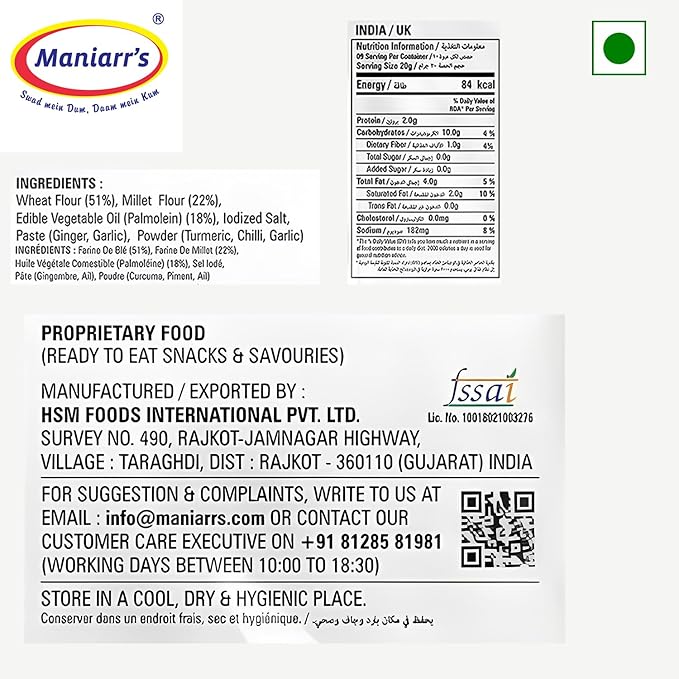 Maniarr's Slim Bite Jain Khakhra with 4 Flavors (Pack of 13), 780 Grams Wheat Khakhara, Healthy & Crispy, Low Carb Snack