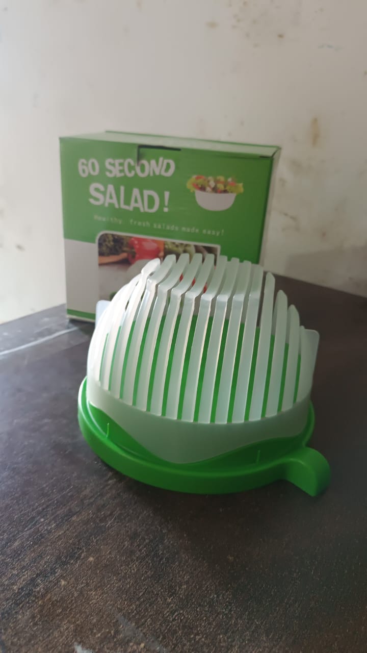 Plastic 60 Seconds Salad Cutter Salad Maker Salad Bow (1 Pc)