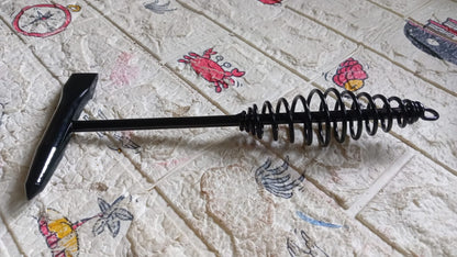 Welding Slag Removal Hammer with Coil Spring Handle | Heavy Duty Chipping Tool for Slag & Spatter Cleaning (1 Pc)