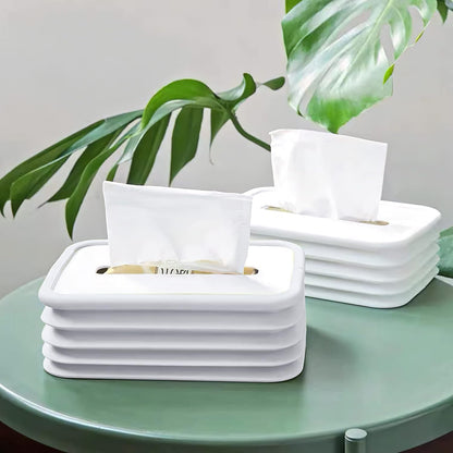Simple Silicone Tissue Holder – Cube/Cylinder Tissue Box for Bathroom, Office, Car & Bedroom