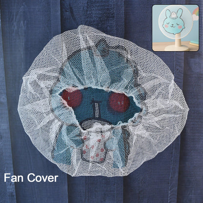 Cute Cartoon Character Fabric Mesh Fan Cover (1 Pc / Mix Design)