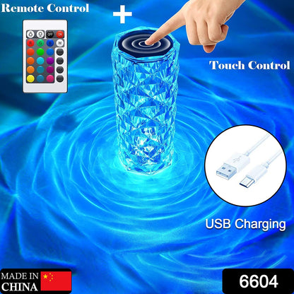 Crystal Touch Night Light for Bedroom Decor (16 Colors, Remote, USB)