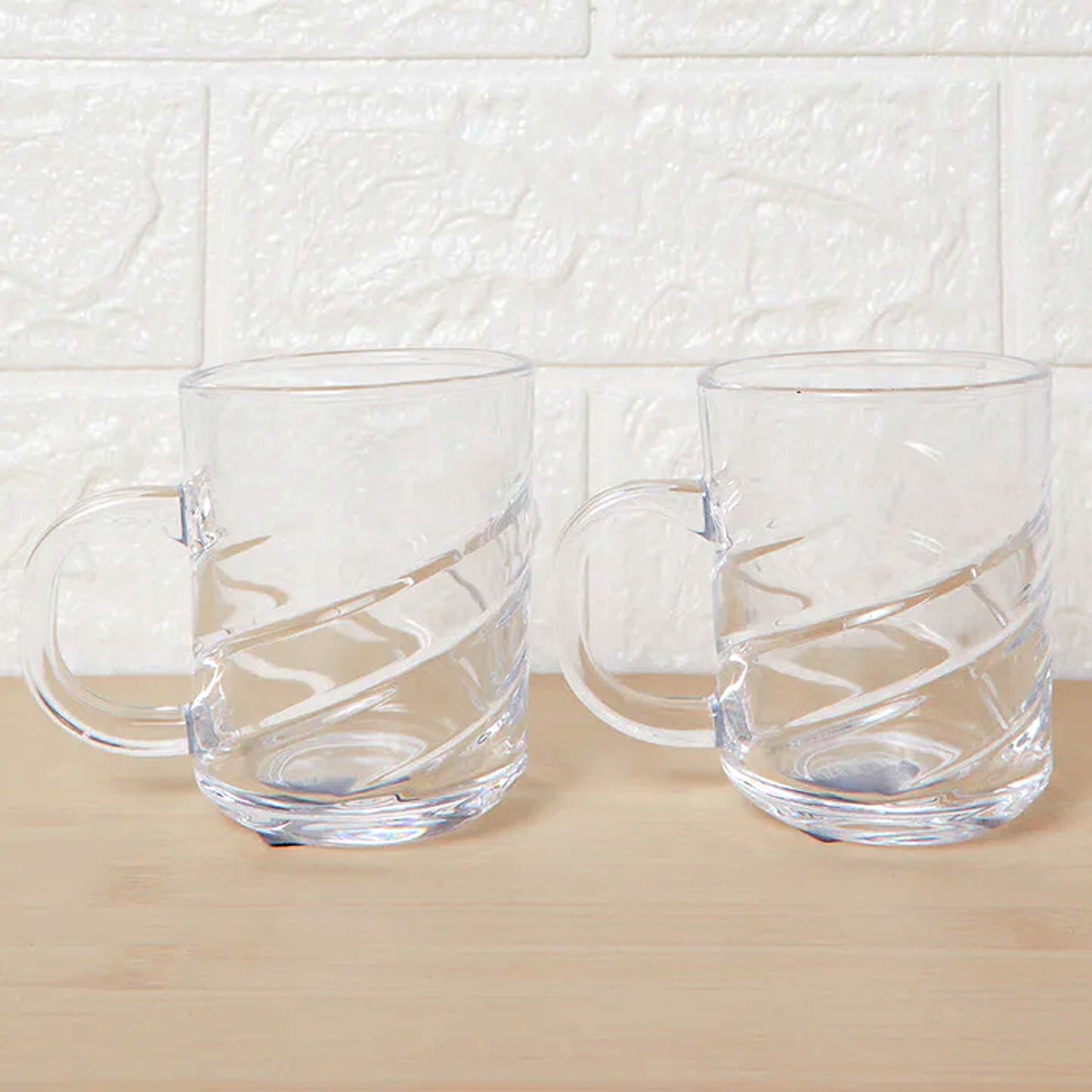 Glass Coffe & Tea Cup / Mug Enjoy Your Drink in Style, Water glass (6 pcs Set / 220 ML)