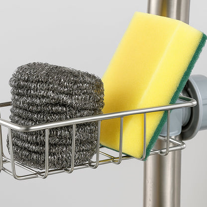 Soap, Sponge Holder, Stainless Steel Sink, Caddy Organizer (1 Pc)