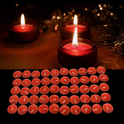Tealight Candles Set, Smokeless Candles, Tealight Diwali Candles for Diwali, Home Decor, Decoration, Party, Festivals for Mood Dinners Parities Home Decoration Wedding Candle, Diwali (50 Pcs set)