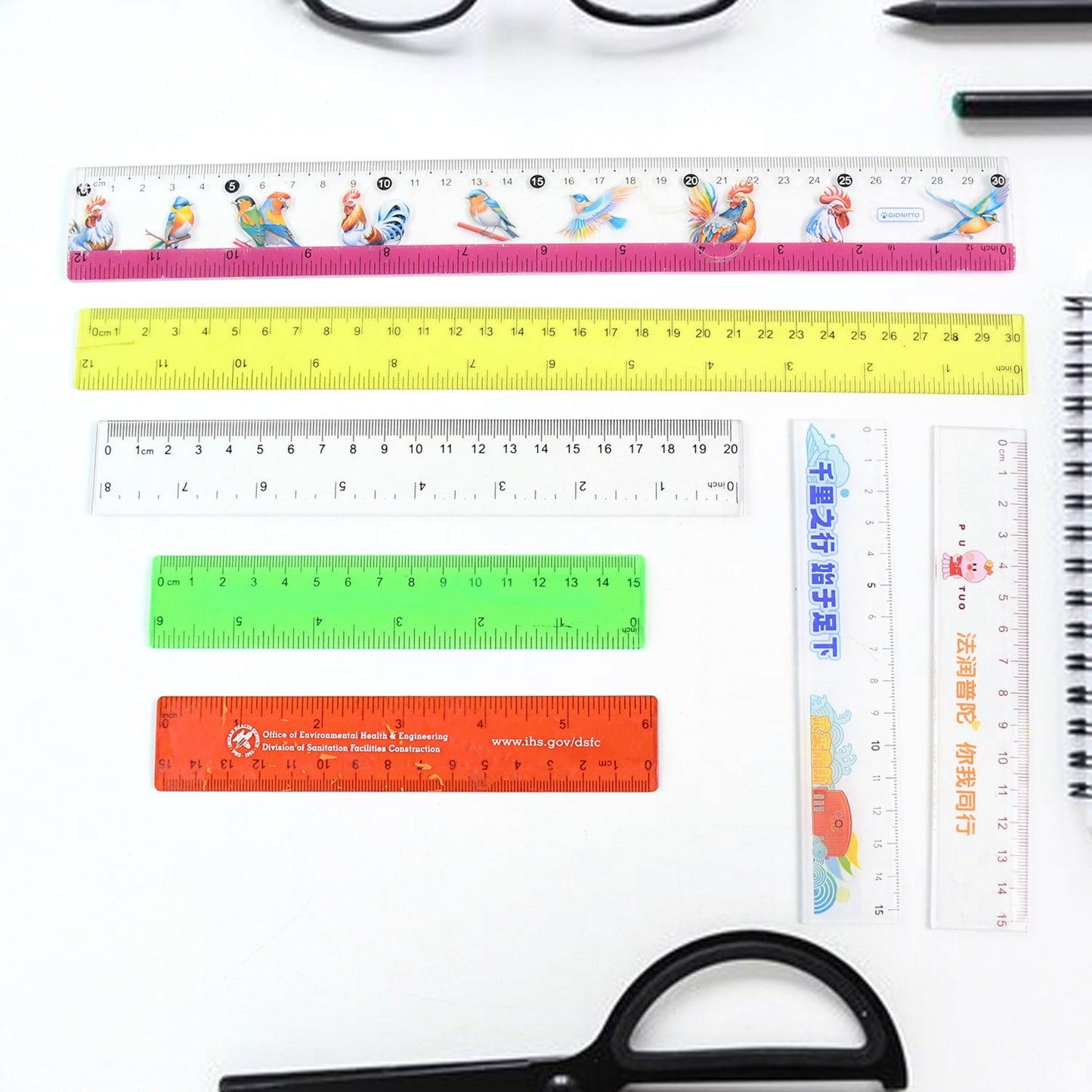 Premium Quality Assorted Plastic Ruler (1 Pc & Mix Design)