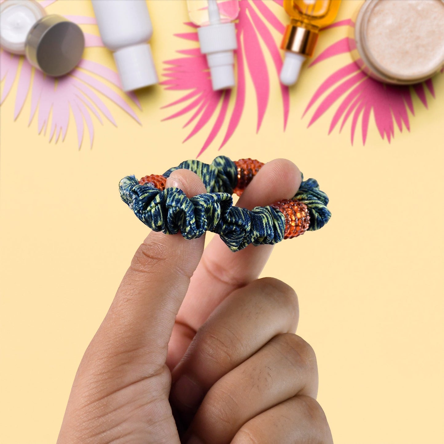 Small Hair Rubber Bands (Pack of 1 / Multicolour / Design), Hair accessories