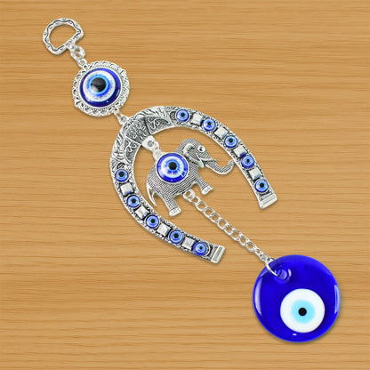 Handcrafted Evil Eye Wall Hanging with Beads & Tinkling Chime