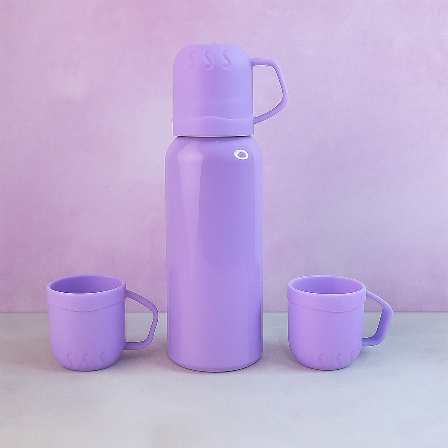 Insulated Purple Flask Set