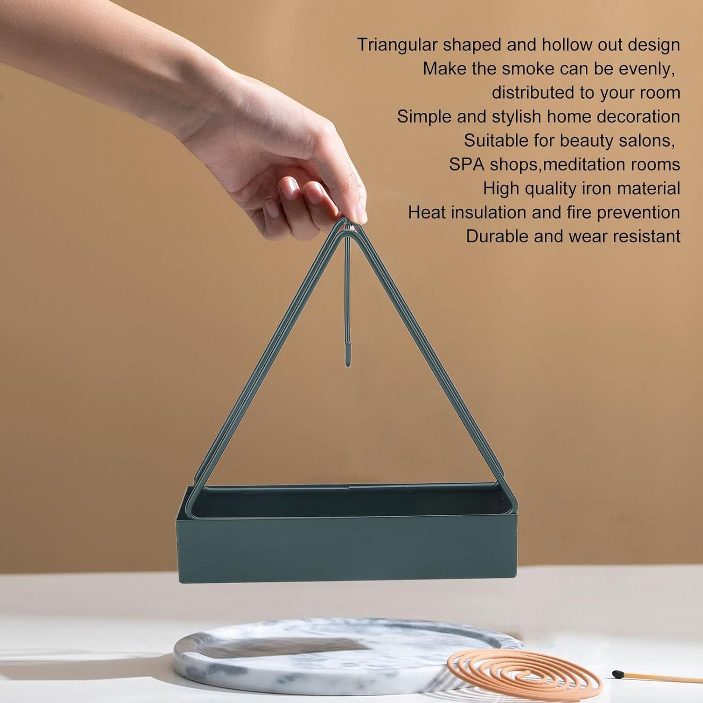 Triangular Iron Mosquito Coil Holder – Stylish Outdoor Incense Holder