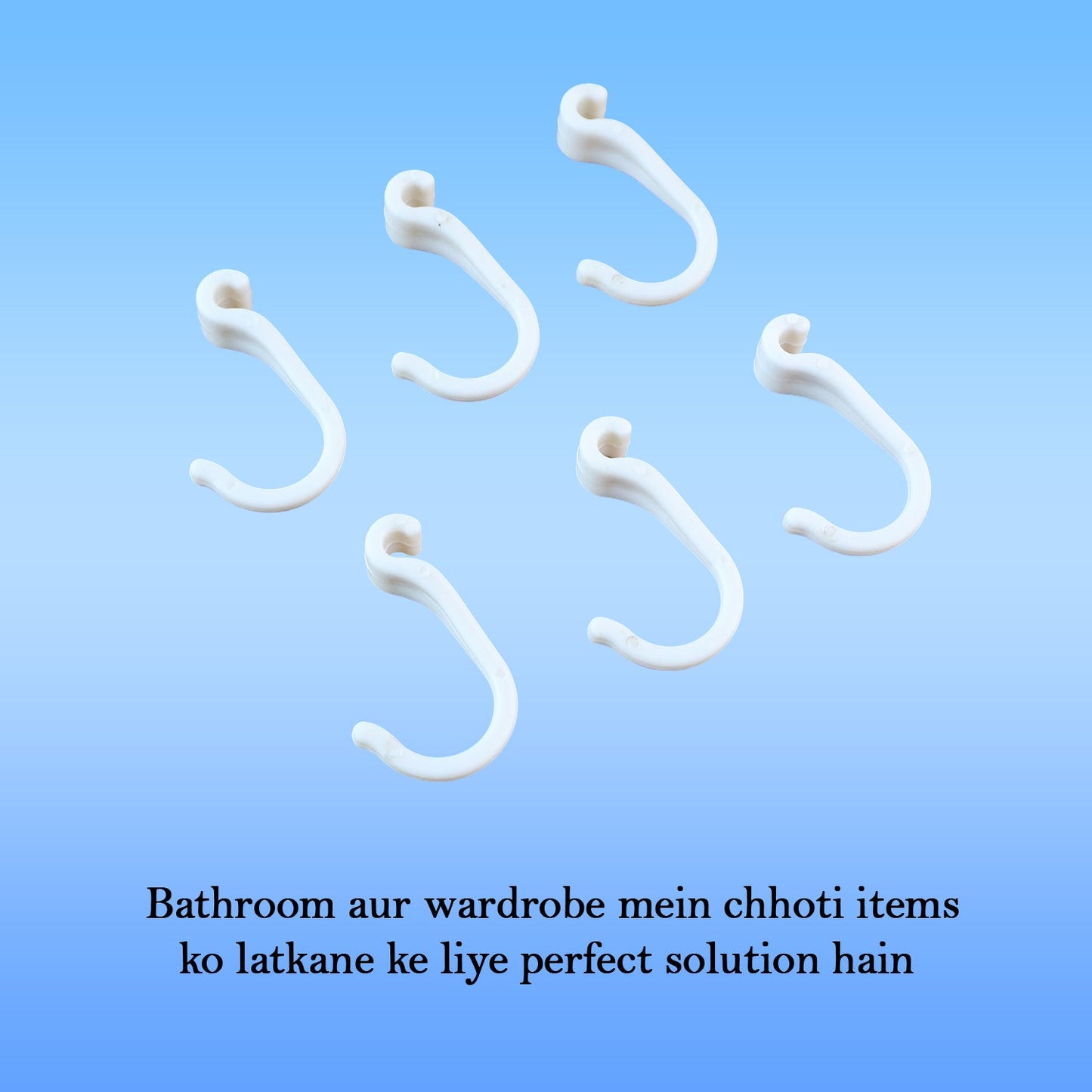 Small Plastic Hooks (6 Pc)