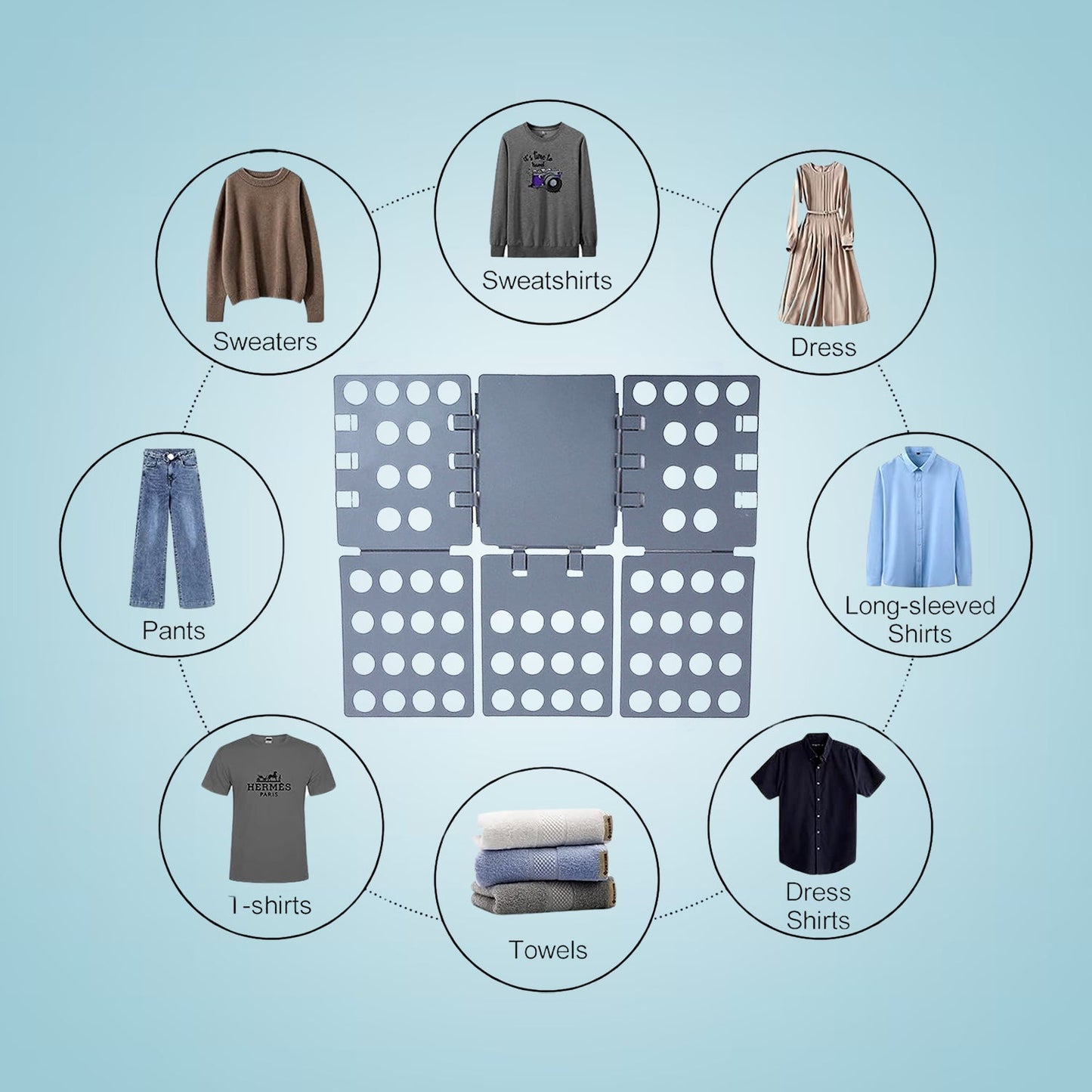 Plastic Large Folding Clothes Board (1 Set)