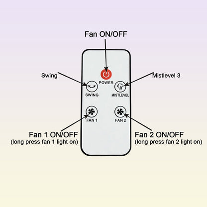 Electric Fan Desktop Double-Head Powerful Air Cooler (1 Pc / With Remote / Plug and Play)