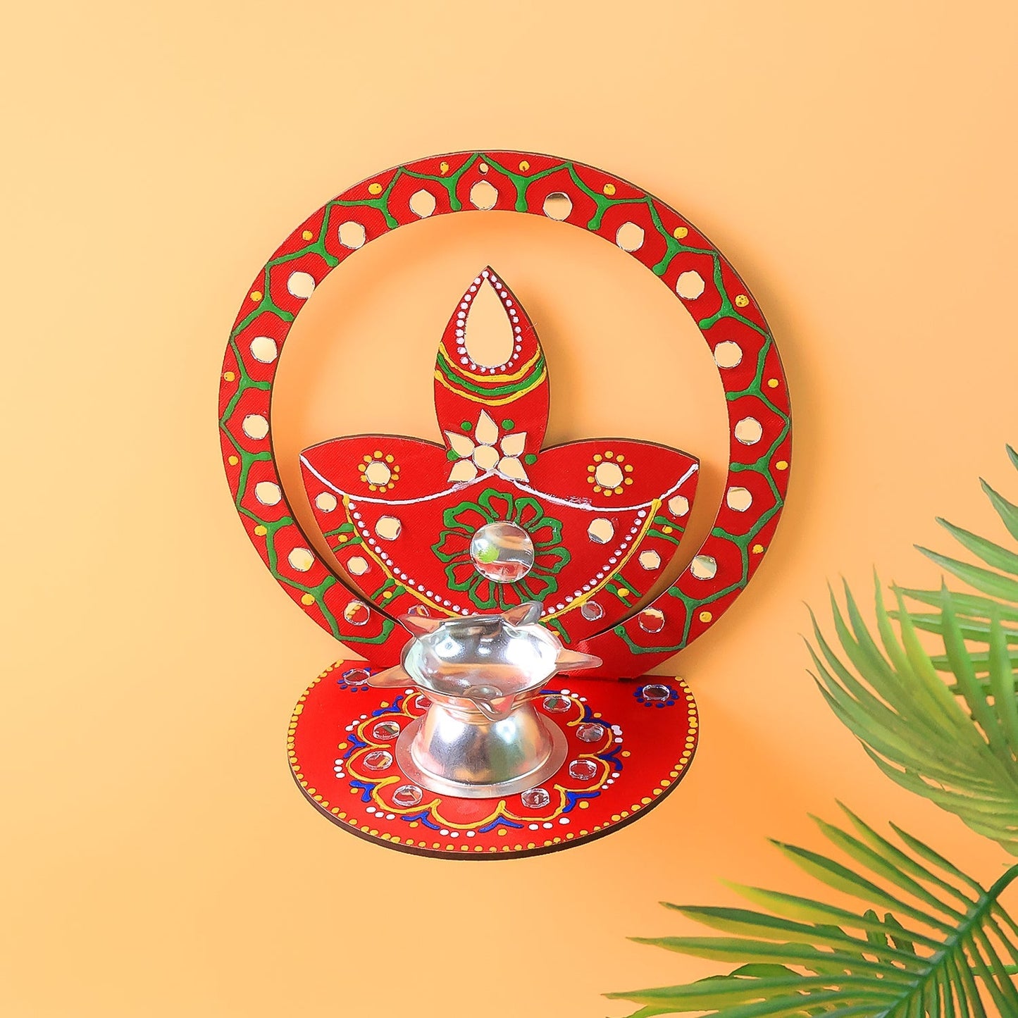 Handcrafted Wooden Decorative Diya Stand (1 Pc)