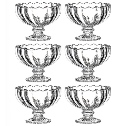 Glass Ice Cream Bowls Glass Dessert Cups for Sundae (6 pcs / 120ml)