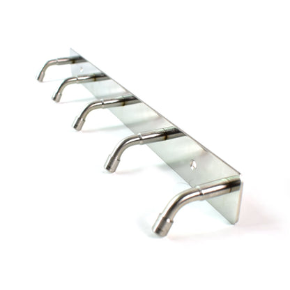 Stainless Steel Wall Mounted Coat 5 Hook Rack (26x3 / 1 Pc)