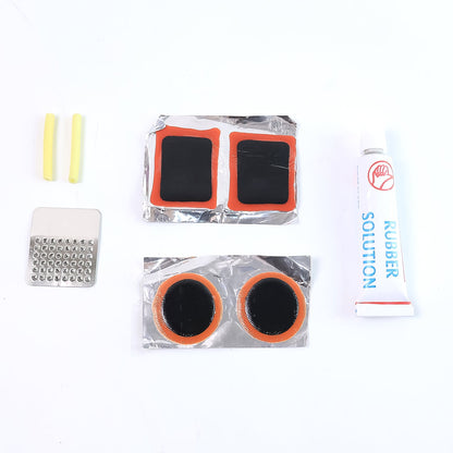 Bicycle Tire Repair Kit Puncture Repair Set with Adhesive Portable Tools (Mix Design / 1 Set)