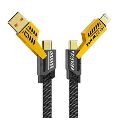 4 in 1 Fast Charging Cable With Multiport USB-C to Type C