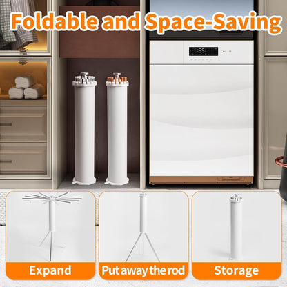 Foldable Rotary Clothes Drying Rack Stand (1 Pc)