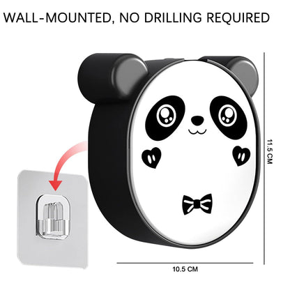 Plastic Cute Panda Soap Box – Wall Mounted Flip-Top Drain Soap Case (1 Pc)