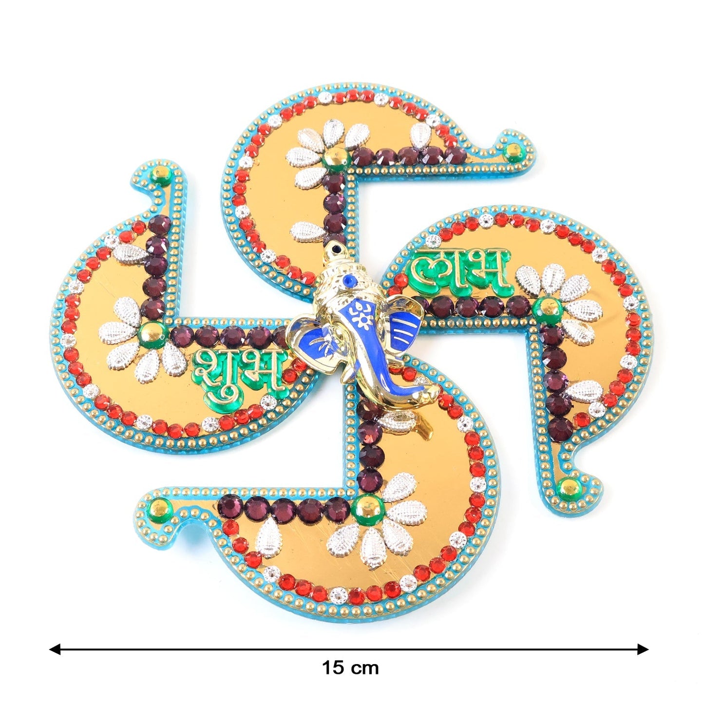 Religious Golden Swastik Wall Hanging