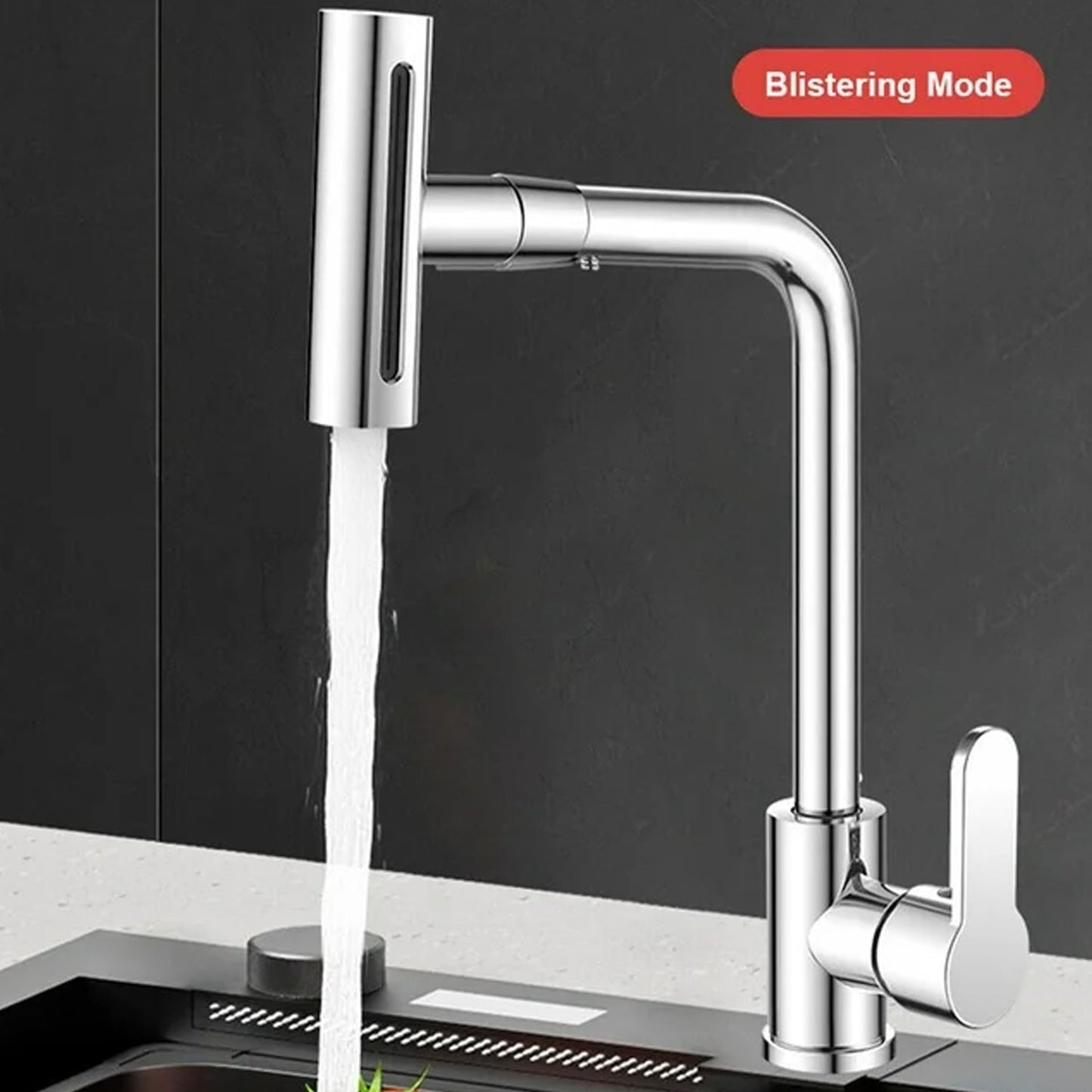 360° Rotating Waterfall Kitchen Faucet – Touch & Swivel Sink Extender (4 In 1 )