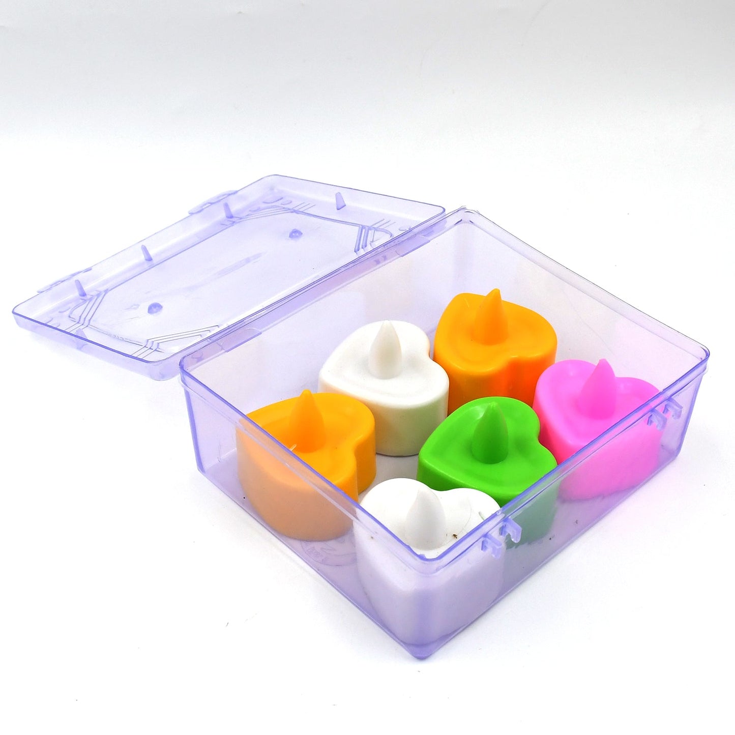 LED Tealights, Smokeless Plastic Decorative Candles, Diwali  (Pack Of 6 / Multicolor)