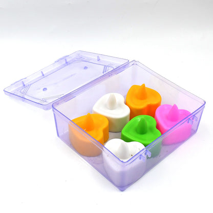 LED Tealights, Smokeless Plastic Decorative Candles, Diwali  (Pack Of 6 / Multicolor)