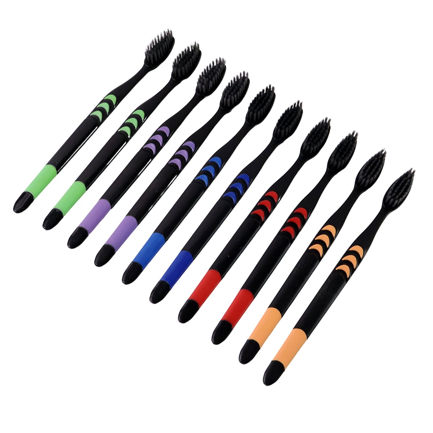 Soft Toothbrush With Plastic Round Box for Men and Women, Kids, Adults Plastic Toothbrush (10 pcs Set)