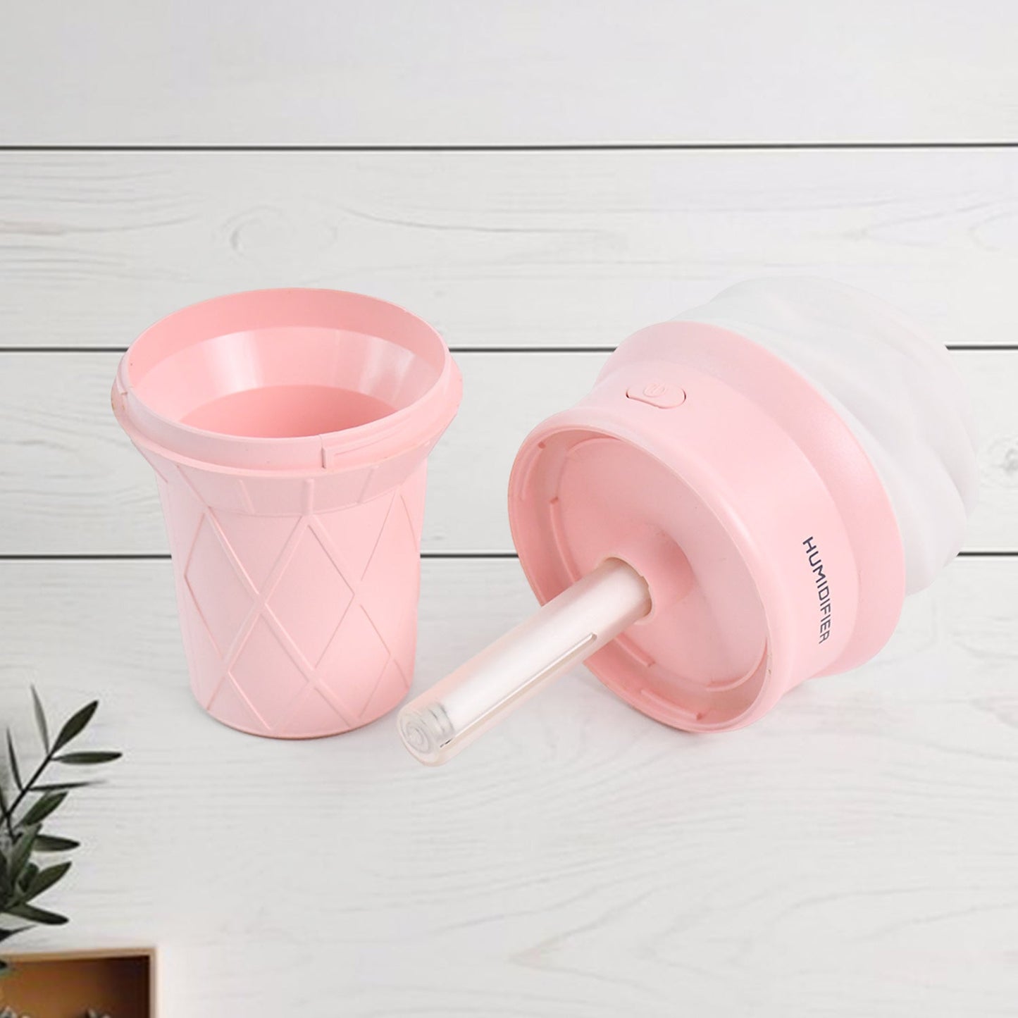 Ice Cream Cone Shape Air Freshener Humidifier (1Pc / Pink)