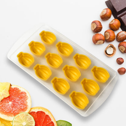 Silicone Fruit-Shaped Ice Cube Tray - Creative Multi-Design Freezer Mold (1 Pc)