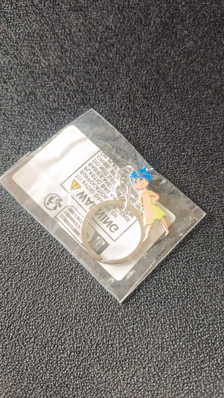 Cartoon Character Soft PVC Keychain with Haired Girl Design (1 Pc)