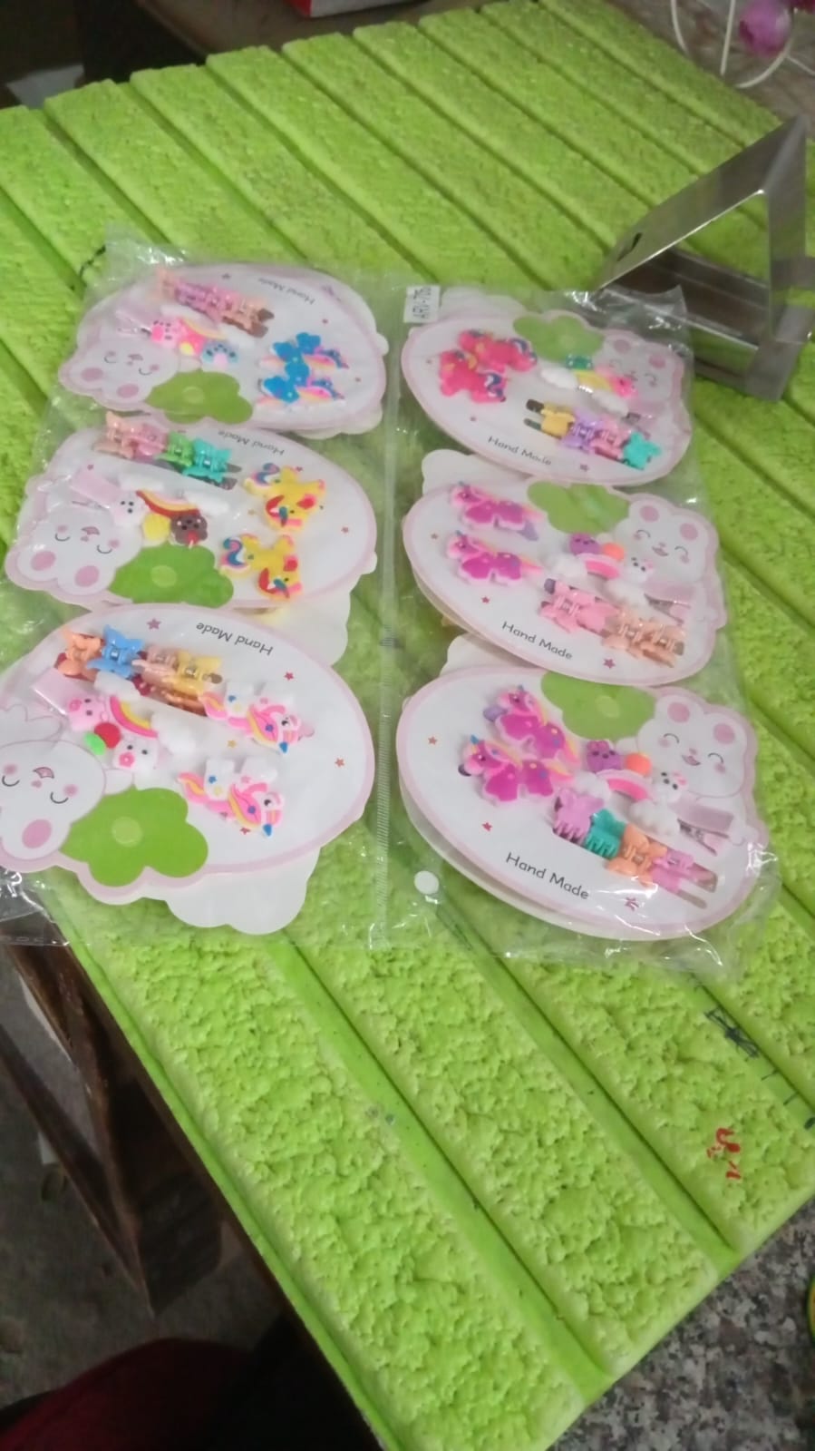 Cute Cartoon Plush Hairpin Set (7 Pcs Set / Mix Colour), Hair accessories