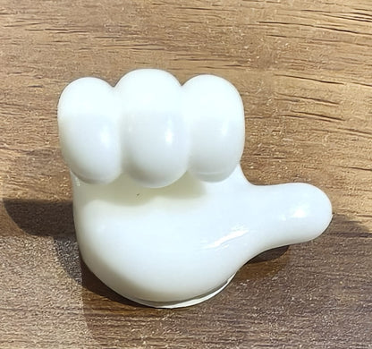 White Multifunctional Multi functional Hand Shape Wall Clip Hanger Keys Cable Holder