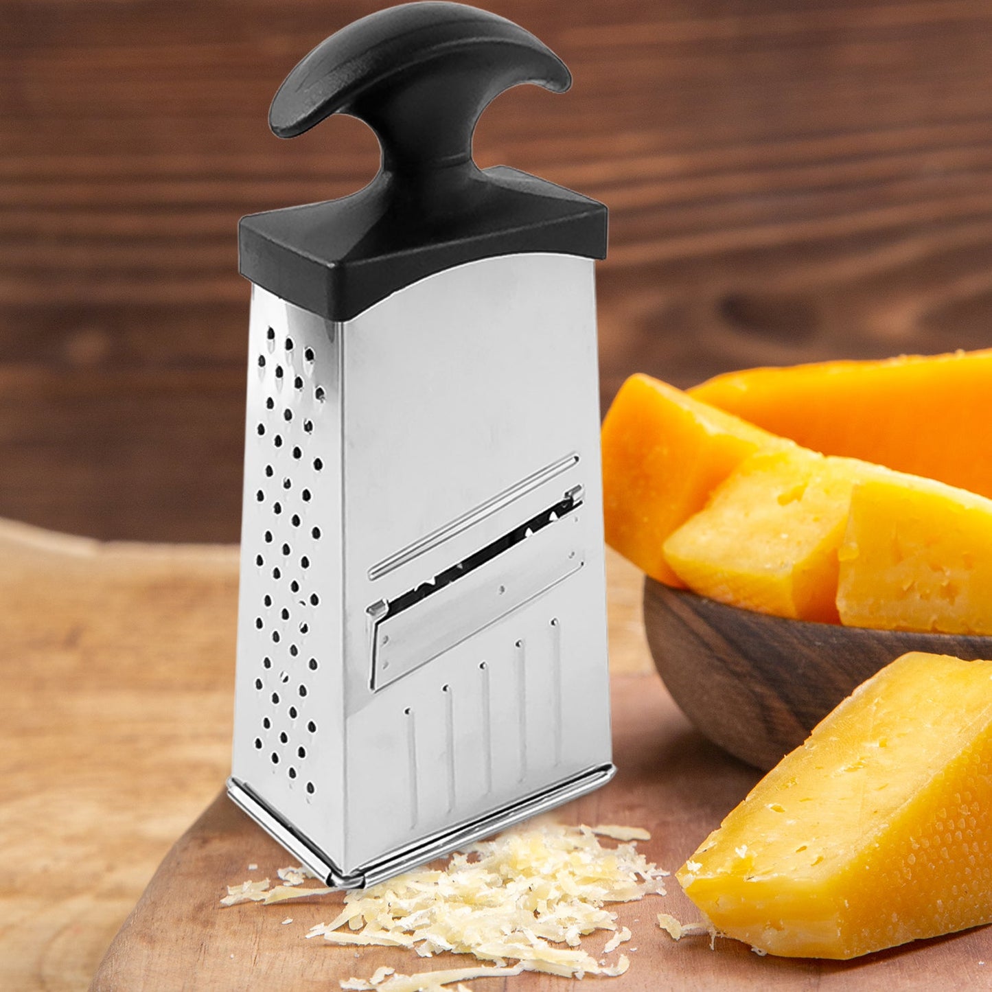 All-in-One Steel Grater Slicer Tool with Easy Grip Handle