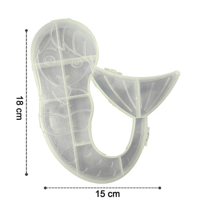 Mermaid Shape Plastic Storage Organizer Box (1 Pc)