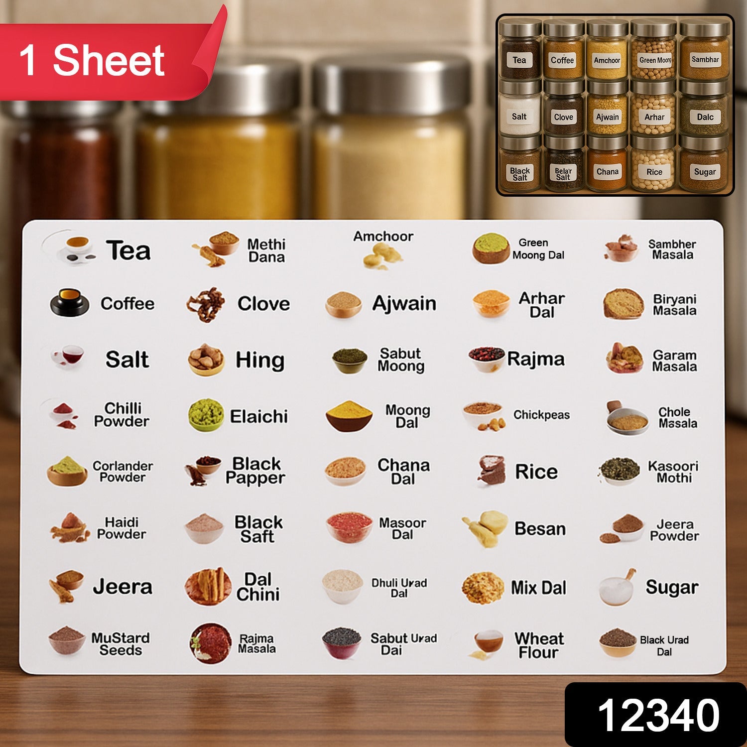 Flavor Mark Spice Jar Labels