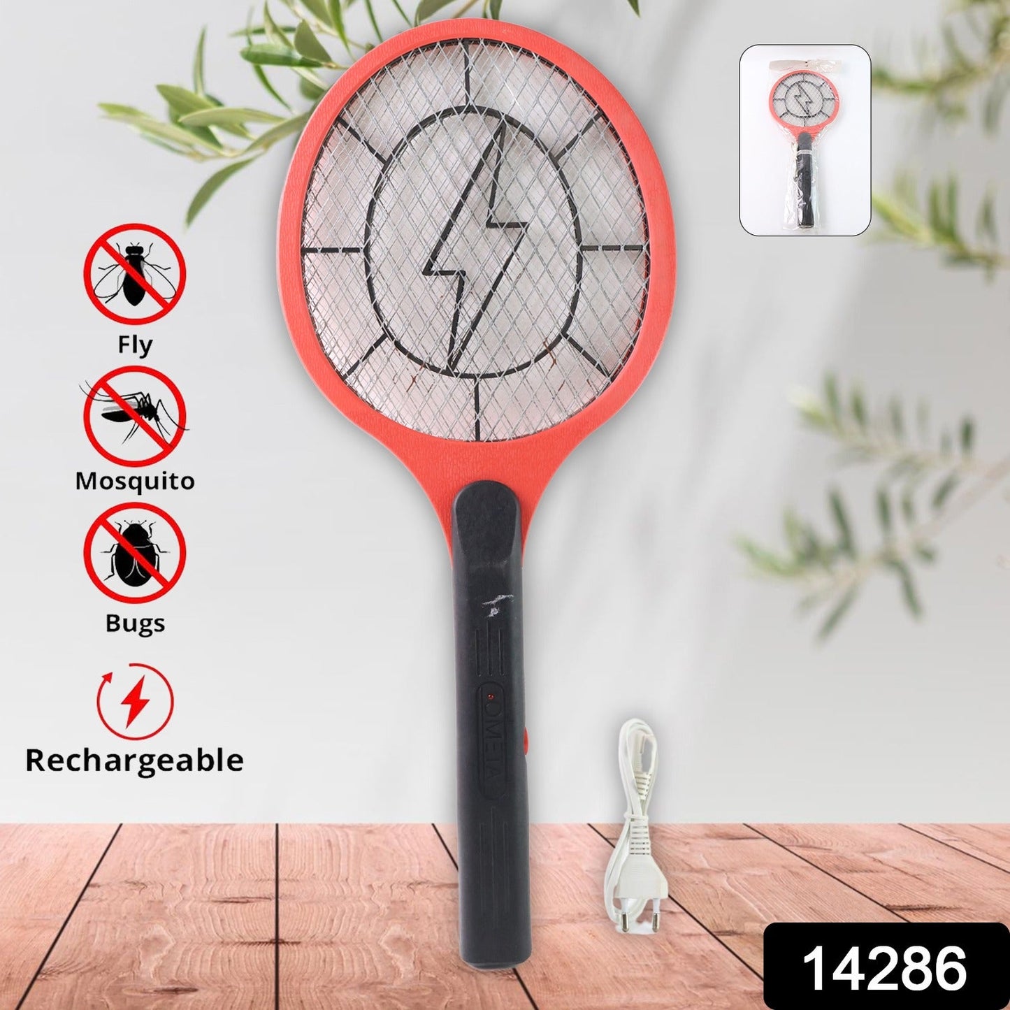 Red Anti-Mosquito Electric Racket