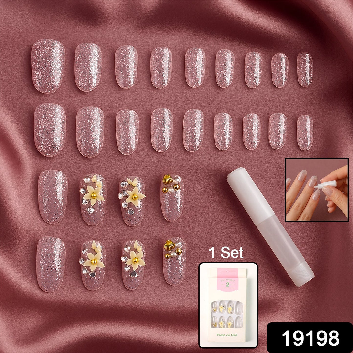 Stylish 3D Press-On Nails 