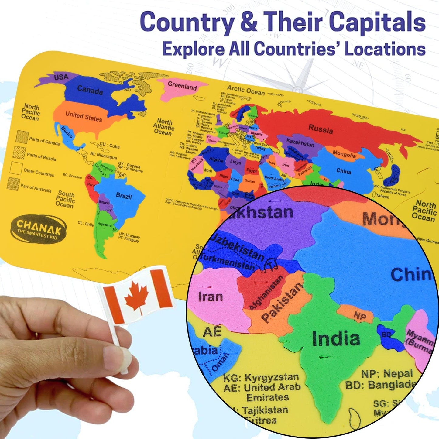 Aditi Mapster World Map EVA Foam Puzzle Set