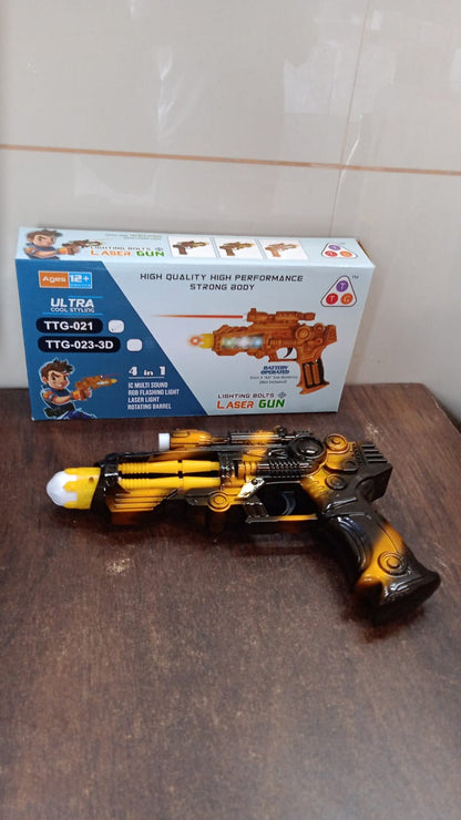 TTG LED Laser Gun Toy – Battery Operated Space Blaster with Flashing Lights & Sound (1 Set)
