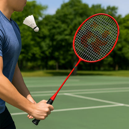 2 Pc Lightweight Kids Badminton Racket Set with Carry Bag