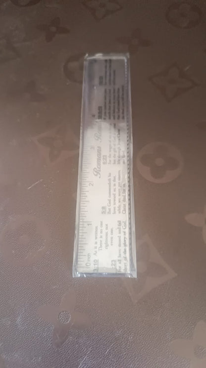 Romans Road Scripture Printed Plastic Ruler 6 Inch