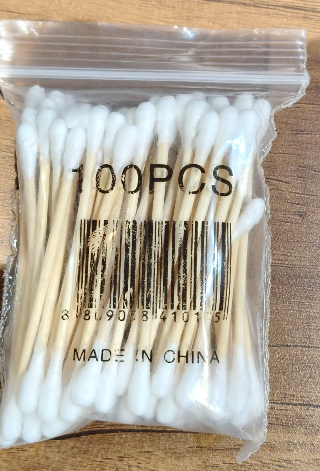 Eco-Friendly Wooden Cotton Ear Buds (1 pkt / 100 Pcs Approx)