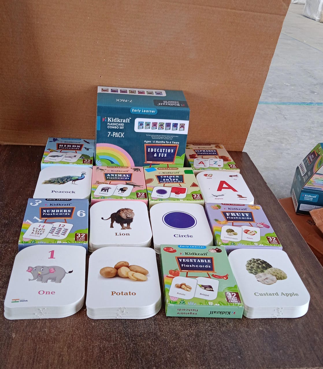 7-in-1 Kidkraft Early Learner Flashcard Combo Set ( 224 PC  CARD)