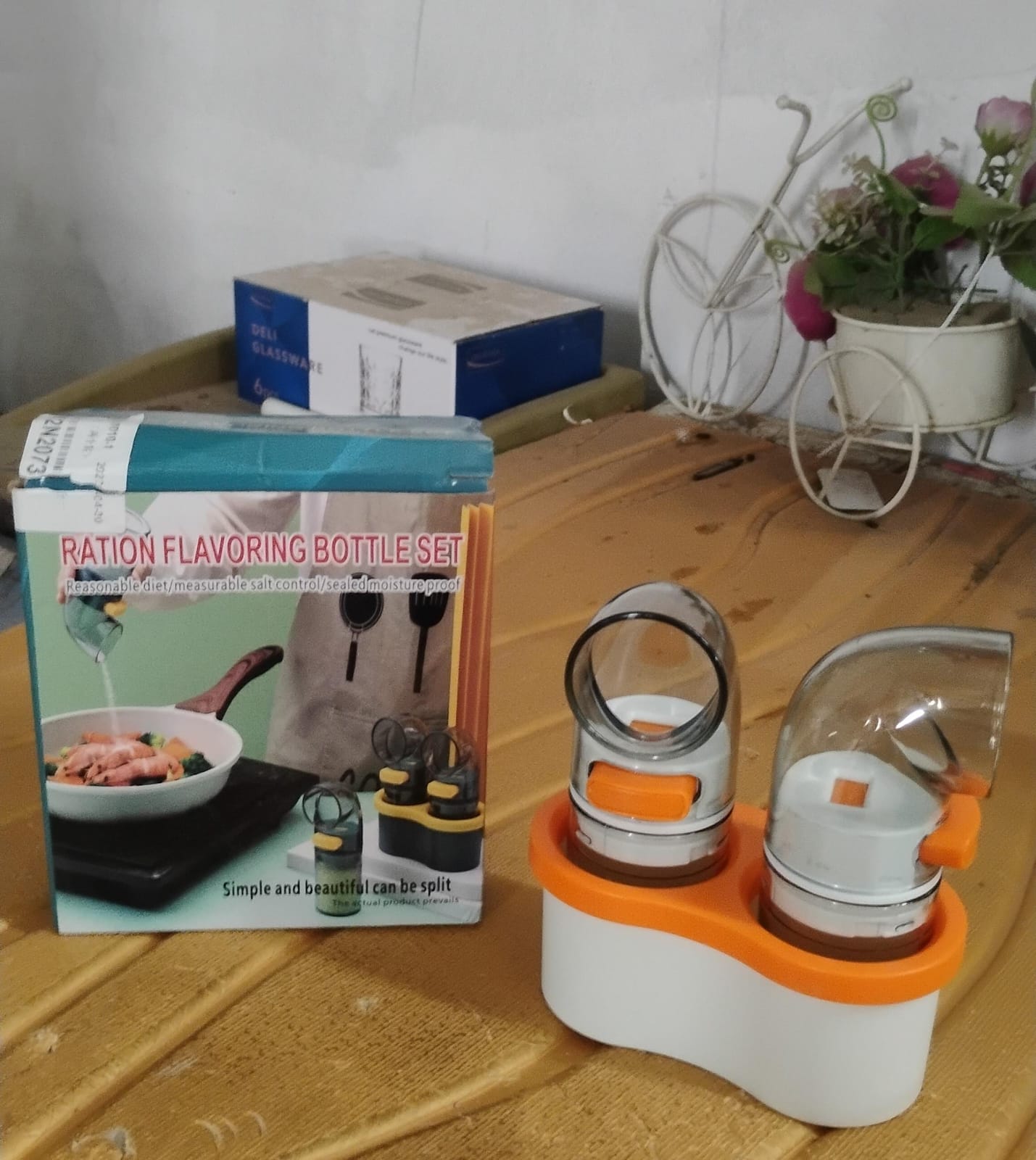 2-in-1 Seasoning Dispenser Set with Base