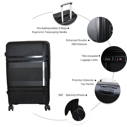 Mix Color Hard-Shell Luggage Trolley 4-Pc (set)