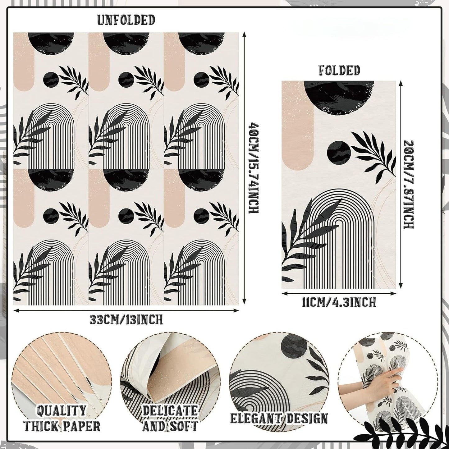 Premium Disposable Paper Napkins Approx 100 Pcs