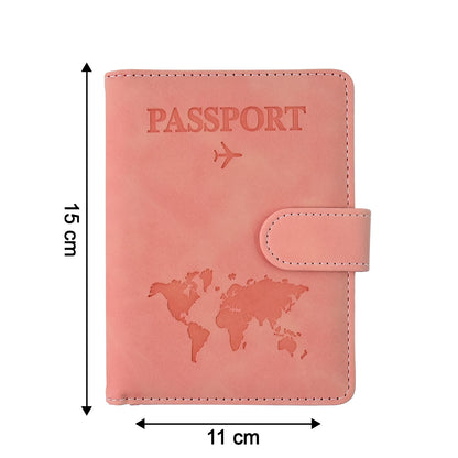 Premium World Map Design Travel Passport Holder & Wallet (15x11cm / 1 Pc)