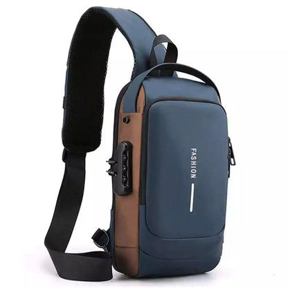 Shoulder bag for Men & Women with USB charging